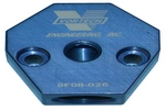 3/8" NPT x 1/4" NPT Y-Block, Anodized Billet Aluminum